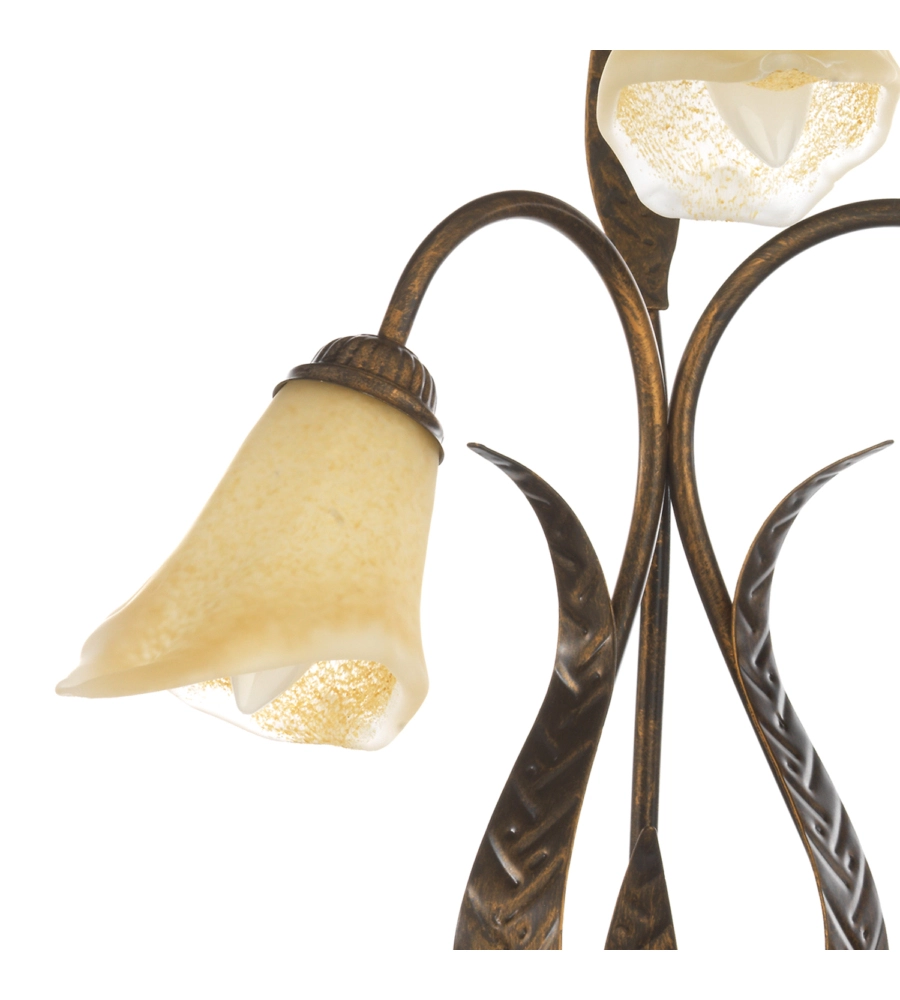 LAMPADA DA TAVOLO 3 LUCI ONLI "ALGA" BRONZO E14